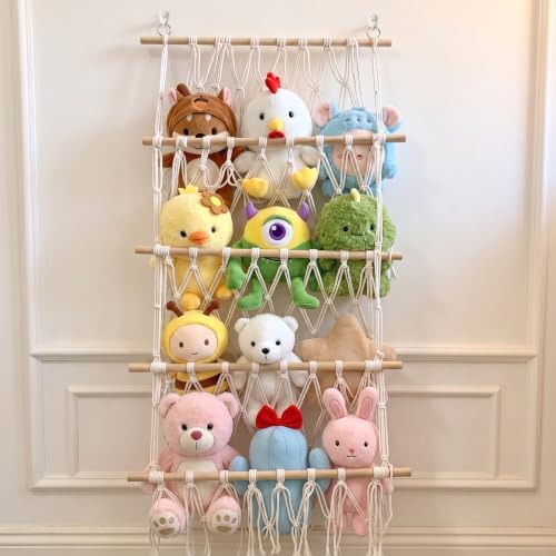 16.51x36.22'' 4 Tier Stuffed Animal Storage Net, Wall Hanging/Door Stuffed - Image 2