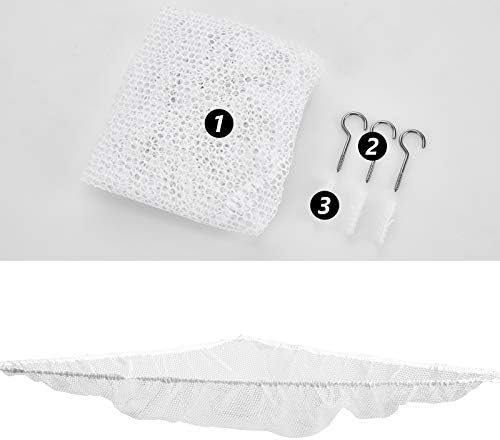 Jumbo Toy Hammock for Stuffed Animals, Extra Large Kids Children Mesh Toy Net Organizer (White 2Pack, 83 Inch) - Image 5
