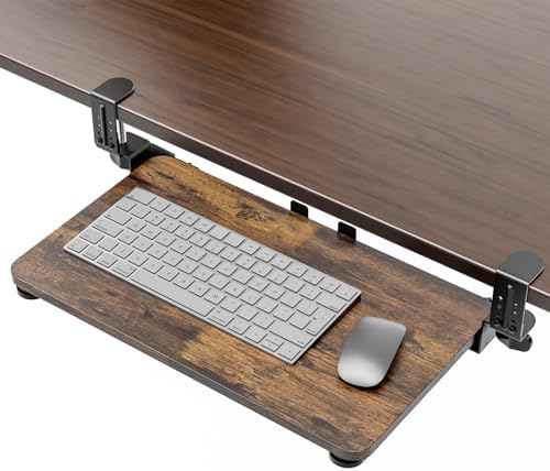 Small Keyboard Tray Under Desk, Pull Out Keyboard & Mouse Tray for Typing by XyndyxErgonomicDesign