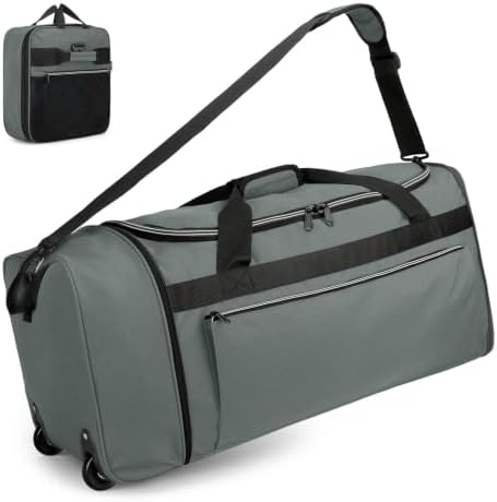 uarition 70L Foldable Rolling Duffle Bag with Wheels by DUFFEL