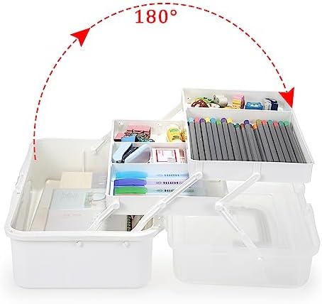 BTSKY 3-Layer Plastic Dividing Storage Box Craft Organizer and Storage - Image 2