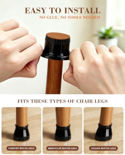 24 Pcs Chair Leg Floor Protectors for Hardwood Floors - Image 5