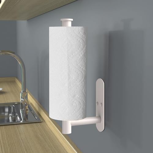VAEHOLD Adhesive Paper Towel Holder Under Cabinet Wall Mount for Kitchen Paper Towel, Paper Towel Roll Holder Stick to Wall, Stainless Steel - Brown, 2 Pack - Image 7
