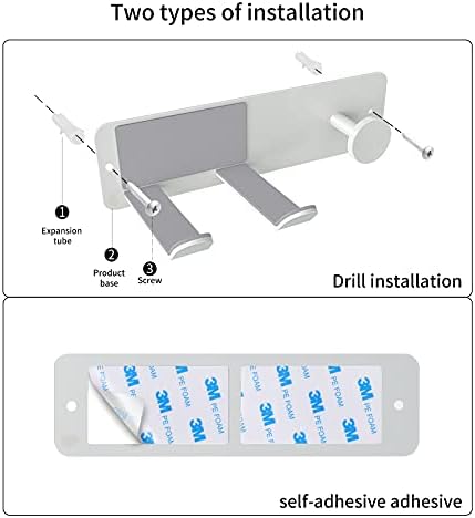 FLE Adhesive Hair Dryer Holder Blow Dryer Wall Mount Bathroom Rack White - Image 5