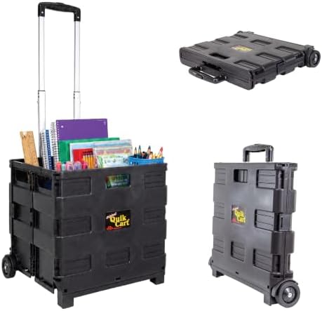 dbest Products Quik Cart Without Lid Collapsible Rolling Crate - Black by dbestproductsInc