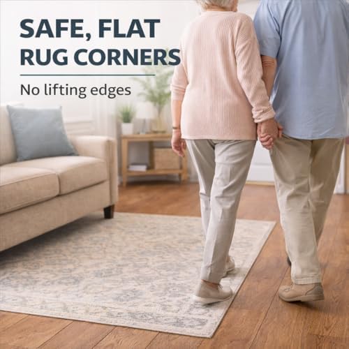 Corner Rug Grippers 12 Pack, Non Slip for Hardwood Tile Laminate, Reusable Adhesive - Image 5