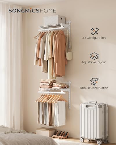 SONGMICS HOME Closet System, Closet Insert Organizer, 2-4 ft Closet Shelves - Image 2