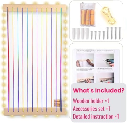 Stuffed Animal Storage Wood Soft Toy Storage for Kids Room，Wall Mount Door Hanging Stuffed Animal Toy Organizer Shelf for Nursery Play Room White with LED Coil -Patent - Image 7