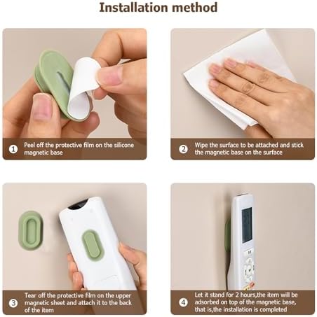 XYOFUN Magnetic Remote Control Holder Wall Mount - 6 Pcs Multicolor - Image 2