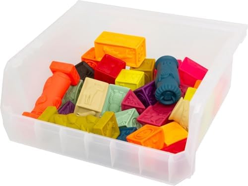 ReadySpace Extra Large Stackable Plastic Storage Bins, 4-Pack, Clear - Image 5