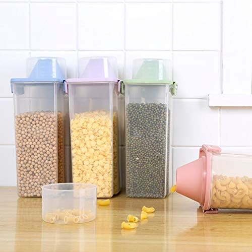 Pet Food Storage Container with Graduated Cup and Seal Buckles Food Dispenser for Dogs Cats (Pink) - Image 7