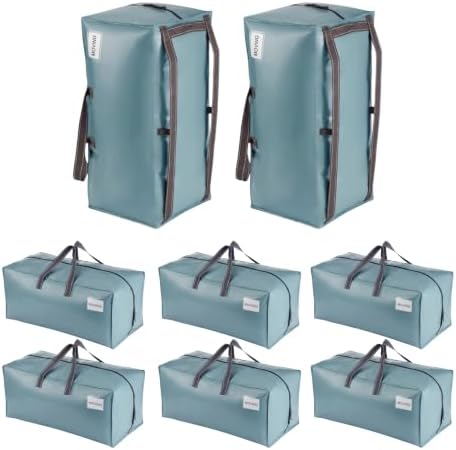 VENO 8 Pack Heavy Duty Moving Bags with Backpack Straps, Zippers & Handles, Extra Large Packing Bags for College Dorm Essentials, Moving Supplies Alternative to Cardboard Moving Boxes by Veno