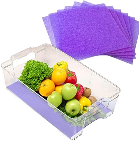 Dualplex® Fruit & Veggie Life Extender Liner for Fridge Refrigerator Drawers, 12x15 Inches (4 Pack) – Extends the Life of Your Produce & Prevents Spoilage (Purple) - Image 2