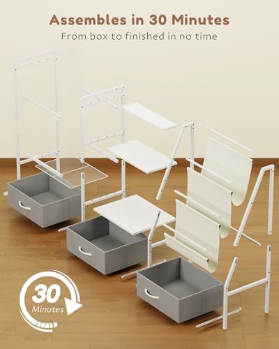Kids Bookshelf and Toy Storage Organizer - 3-Tier Sling Bookcase, 47.2" W - Image 6