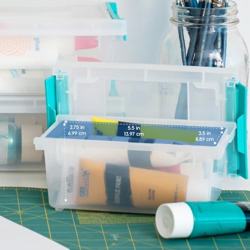 IRIS USA Storage Bins with Lids |Made in USA| 1 Qt - (6-Pack) - Clear - Image 3