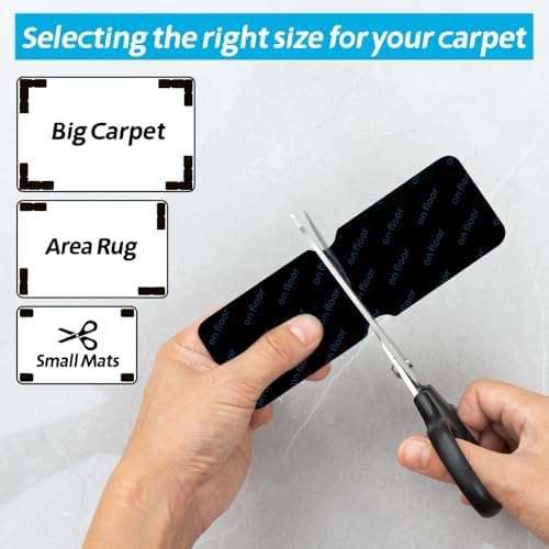 Rug Gripper for Hardwood Floors: 16 PCS No Damage Rug Tape - Anti Slip Rug Grips for Area Rugs – Secure Carpet Tape for Wood Floors, Safe & Strong Hold - Image 5