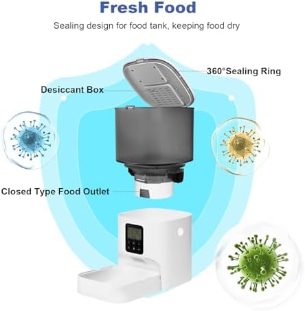 ANDOLL HOME Automatic Cat Feeder,4L Timed Cat＆Dog Dry Food Dispenser - Image 3