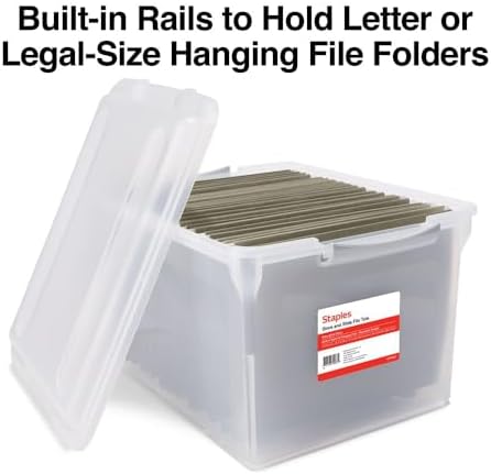 STAPLES Store & Slide Plastic File Box, Latching, Letter/Legal, 2/Pk - Image 6