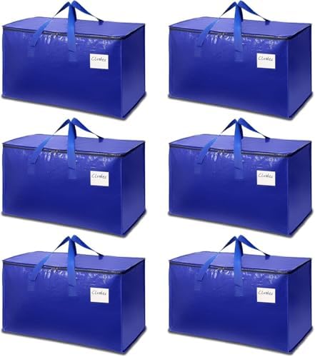 6-Pack Extra-Large Heavy-Duty Moving Bags – Waterproof & Reinforced by Arzerlize