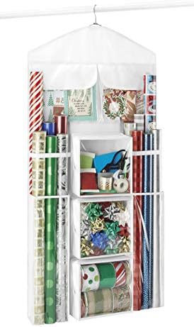 Whitmor 2-Sided Hanging Gift Wrap Organizer, Clear by Whitmor