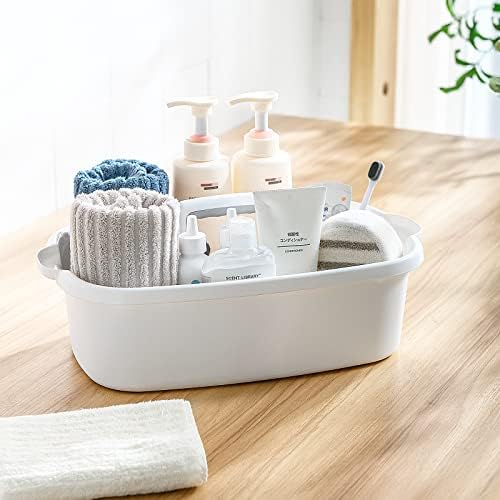 Goderewild Cleaning Caddy with Handle, Shower & Under Sink Basket, White - Image 4