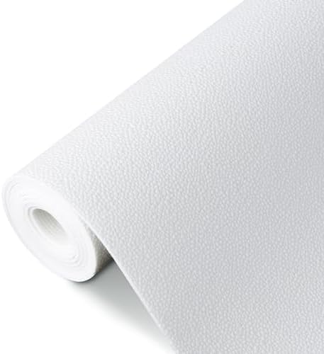 WochiTV Shelf Liner for Cabinets, Drawer Non Adhesive Non Slip Foam Mat for Kitchen, Pantry, Bathroom, Cupboard, Garage, Closet, Shelves, Drawer, Tool Box, White 11.8 x 236 inches by WochiTV