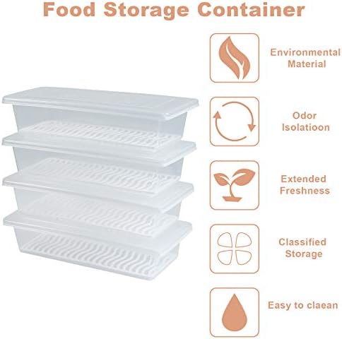4PCS Food Storage Container, Plastic Food Containers Small - Image 2