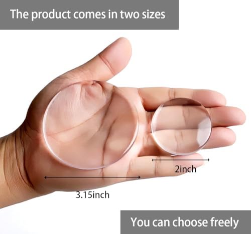 8PCS Door Stoppers for Wall, 2" Medium Transparent Shield - Image 2
