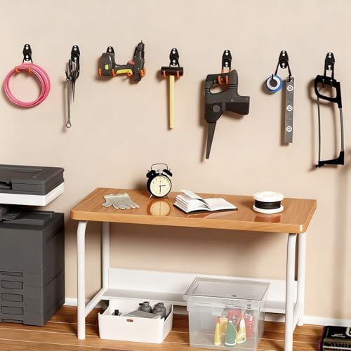 GeeWatom Garage Storage Utility Hooks，Garage Garden Tool Organizer，Steel Wall Mount Hooks, Garden Small U Hooks (6 Pack-Black) - Image 6