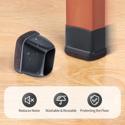 Ezprotekt Rectangle Felt Chair Leg Floor Protectors for Hardwood Floors - Image 4