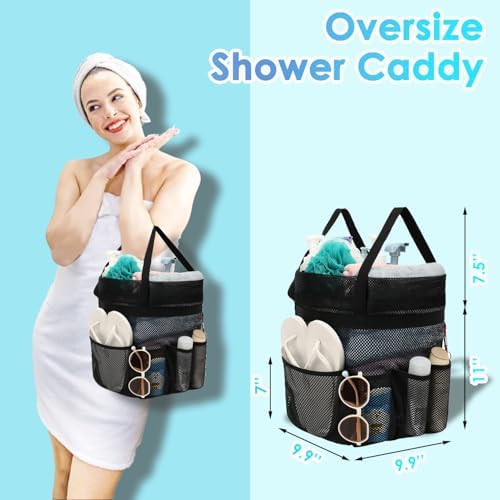 Fammart Mesh Shower Caddy Portable, Shower Bag College Dorm Room Essentials - Image 2