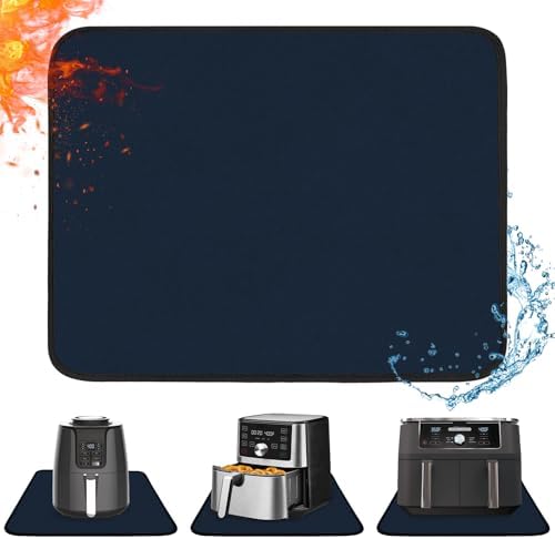 Heat Resistant Mats for Air Fryer on Countertop, 24 x 16in, Blue by Amerbro
