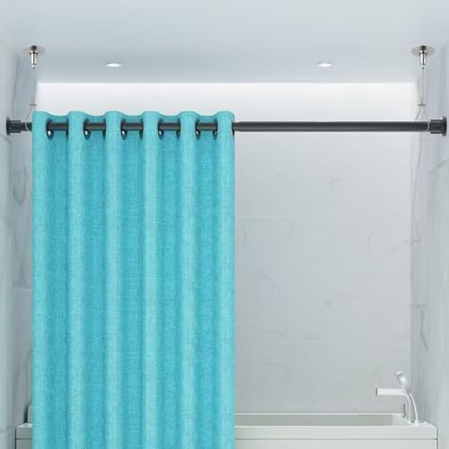 59" Adjustable Ceiling Support for Closet Rod Silver - Image 5