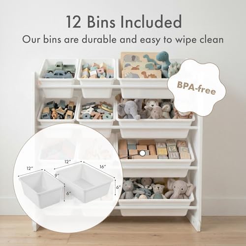 Humble Crew Kids Toy Organizer with 12 Bins, 4 Tier Storage for Playroom - Image 4