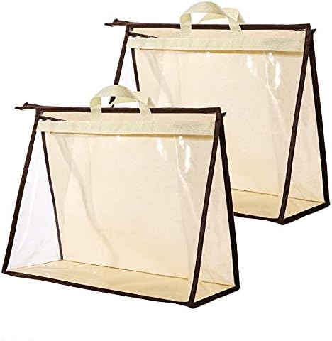 Clear Handbag Storage Bags Purse Organizer for Closet, Zipper Hanging Storage Bag for Handbags, XL, 2PCS by CINPIUK