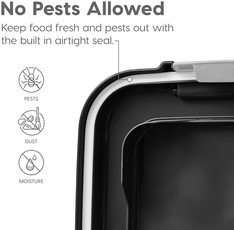 IRIS USA 30 lb + 11 lb Airtight Pet Food Storage Containers with Wheels - Image 5