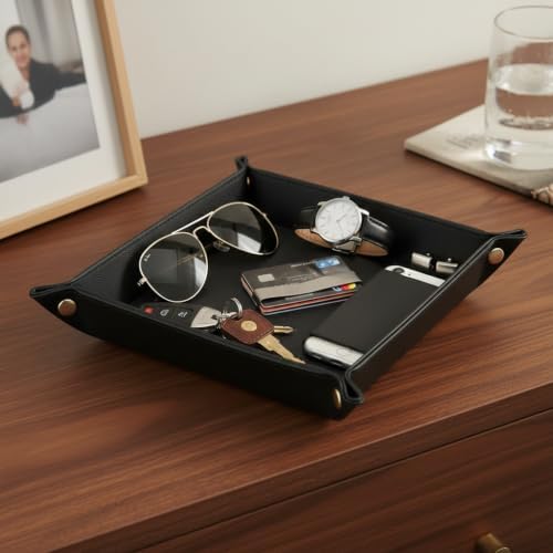 Valet Tray for Men,Nightstand Organizer for Wallet Watch Phone - Image 5