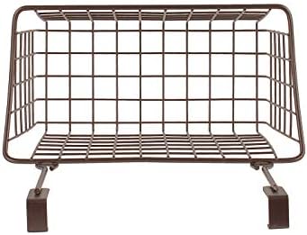 Spectrum Hanging Baskets - Medium Bronze Grid Over Cabinet Wire Basket, Kitchen & Bathroom Door Storage Organizer, Ideal for Cleaning Supplies, Washcloths, Hand Towels (Pack of 6) - Image 4