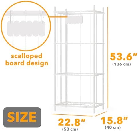 SpaceAid Stuffed Animal Storage Organizer, Wood Animals Zoo Toy Plushies Storage Holder, Large Capacity Plush Toy Cage for Playroom Organization, 22.8" Wide, White - Image 4