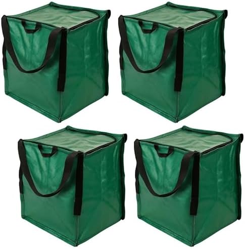 DURASACK 22-Gallon Zipper Top Heavy Duty Storage Tote Bags, 4-Pack, Green by DURASACK