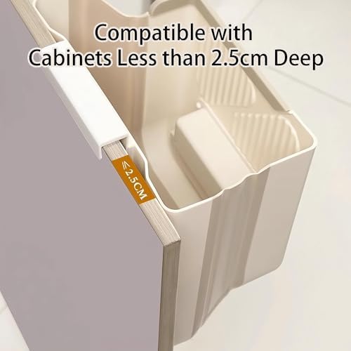 Hanging Trash Can for Kitchen Cabinet Door with 80 Garbage Bags, 2.7 Gallon Collapsible Trash Bin for Under Sink, Bathroom, Car, RV, Office (LargeGrey) - Image 4