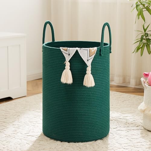 Artfeel Laundry Basket,Woven Cotton Rope Laundry Hamper,100L for Decorative Storage of Dirty Clothes,Toys and Blankets in Bathroom,Baby Room and Living Room by Artfeel