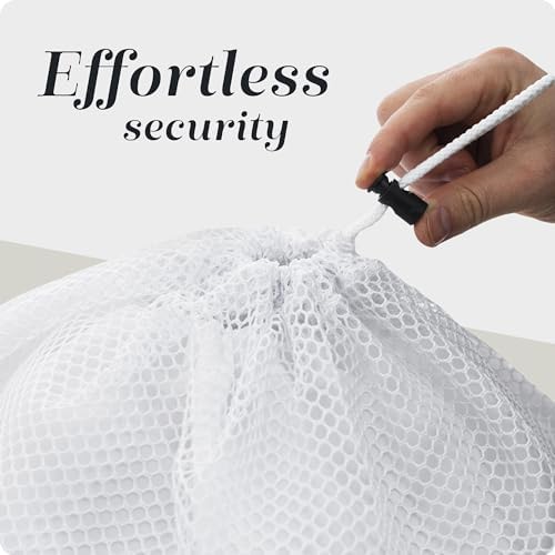 Handy Laundry Mesh XL Laundry Bag 24"x36", Heavy Duty Drawstring, White - Image 6