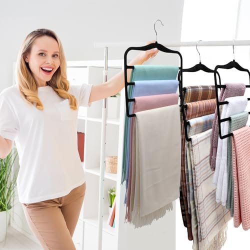 Closet Organizers and Storage, 2 Pack Pants-Hanger-Space-Saving - Image 3
