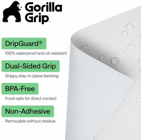 GORILLA GRIP Shelf Liner, Kitchen Drawer Protector, 17.5x240 White - Image 2