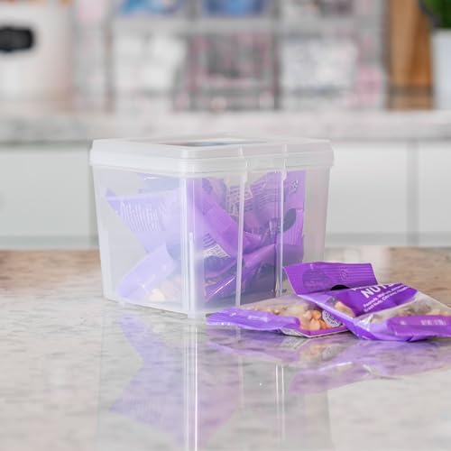 IRIS USA Flip Top Storage Containers |Made in USA| Small (10-Pack) - Clear - Image 2