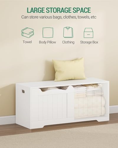 Hzuaneri 43 inches Farmhouse Storage Chest | 55 Gal | Pure White - Image 5
