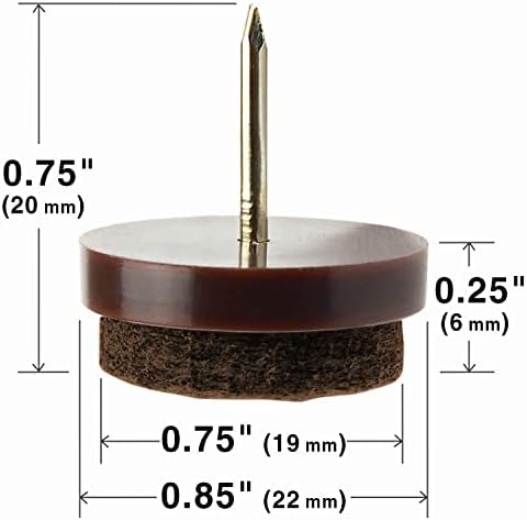 Nail-on Felt Pads X-PROTECTOR 40 PCS - 0.85" Felt Furniture Pads - Image 3