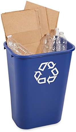 Rubbermaid Commercial Products Deskside Recycling Can, 10.25-Gallon/41-Quart, Blue Recycling Symbol, Plastic, for Bedroom/Bathroom/Office/Under Desk/Sink, Pack of 12 - Image 5