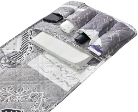 Brilliant Sunshine Grey Heartlove Couch Armrest Organizer, 35"×13" - Image 5